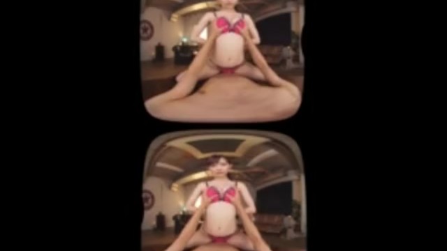 【VR】激カワな美少女、美谷朱里のフェラセックス騎乗位無料エロ動画！【中出し、唾液動画】